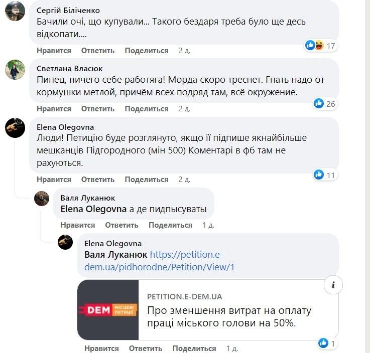 Больше, чем у Зеленского и Филатова: в Подгородном жители просят уменьшить зарплату мэру 2