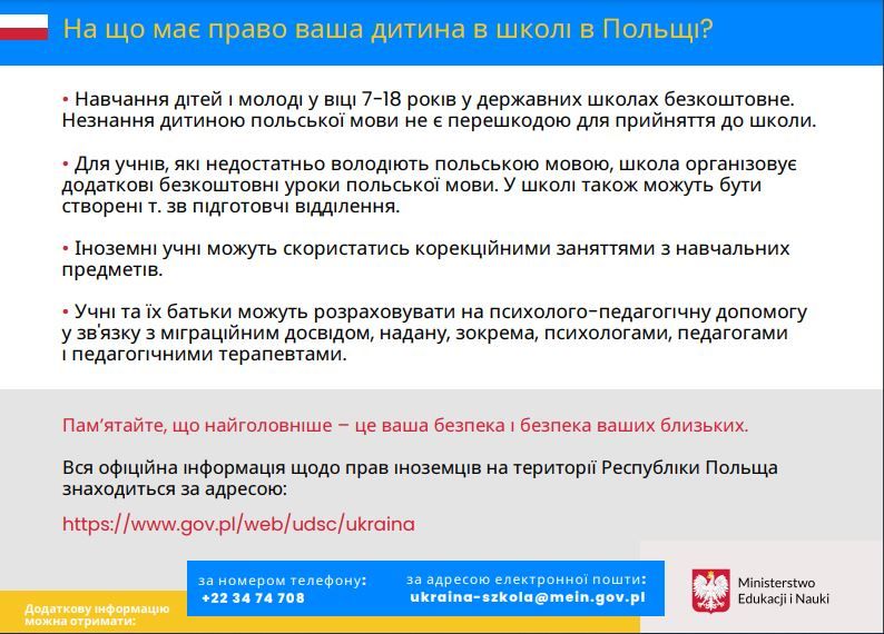 Как устроить ребенка в школу, если вы эвакуировались в Польшу 2