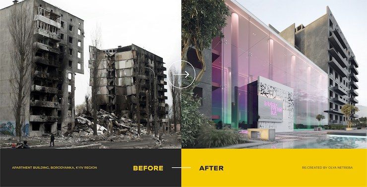 Как художники предлагают реконструировать разрушенные здания в Киеве и области 8