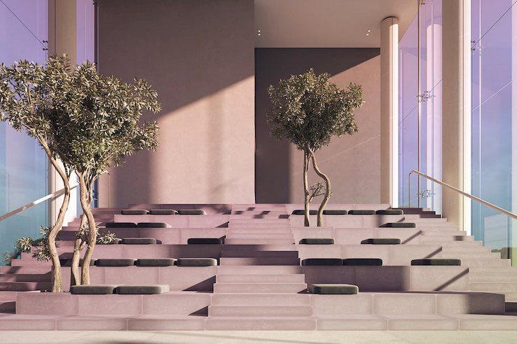 Визуализация внутренней части дома в Бородянке от Ольги Нетребы