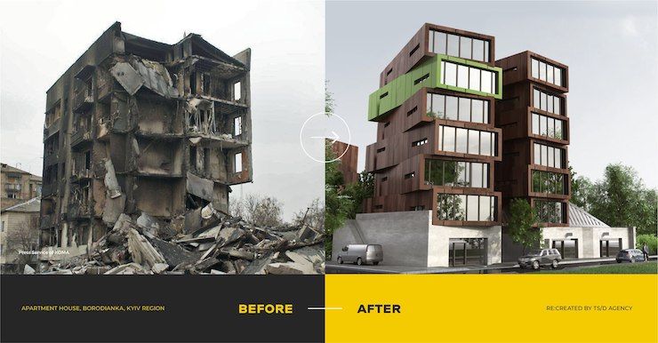 Как художники предлагают реконструировать разрушенные здания в Киеве и области 11