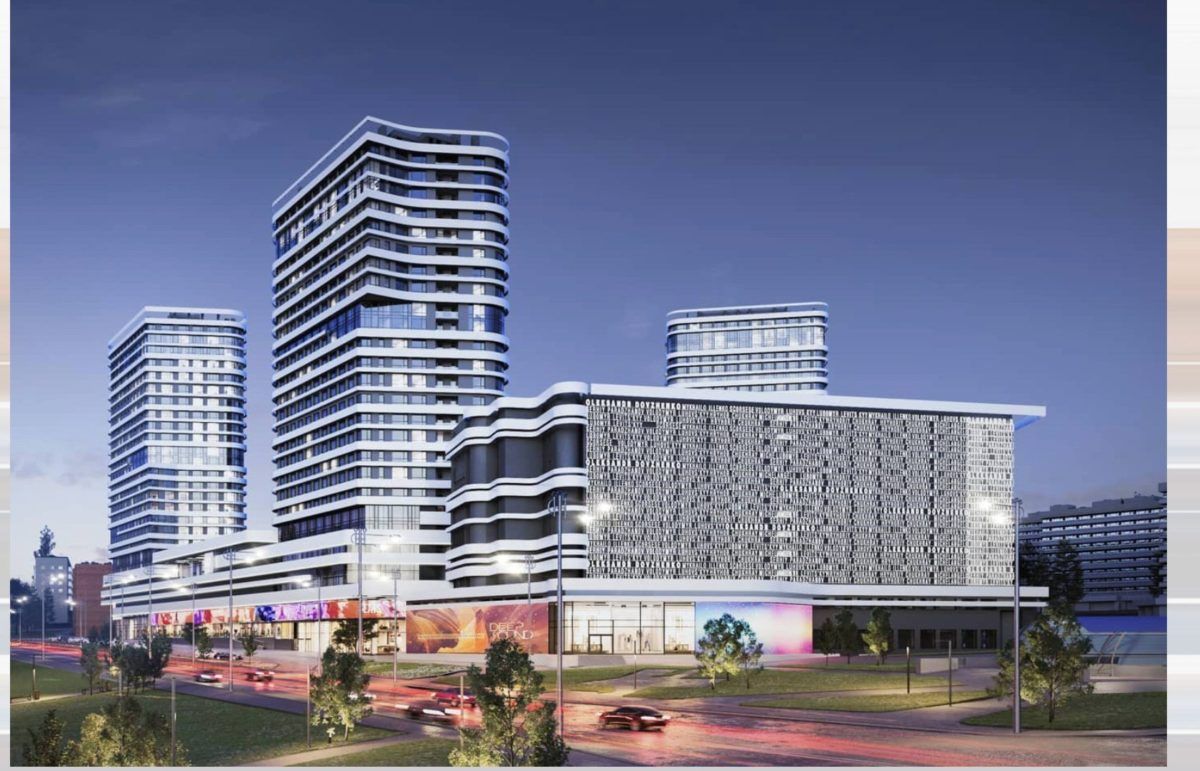 За одним з варіантів на місці Довженко-Центру передбачався торговельний комплекс для ЖК