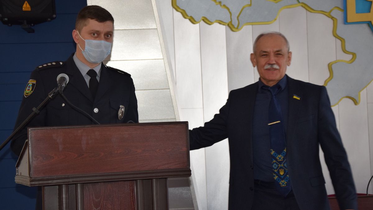 Вячеслав Саулко та начальник міської поліції Максим Дьомін