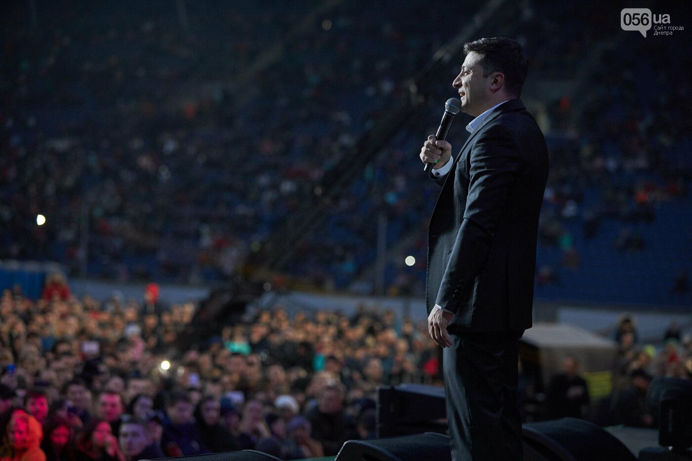 Володимир Зеленський на "Дніпро-Арені", 26 березня 2019 року. ФОТО: 056.ua