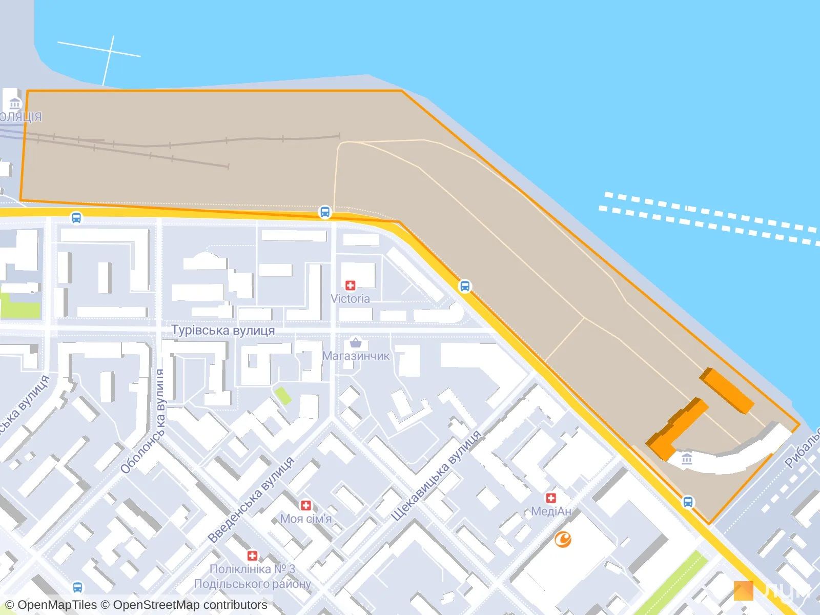 Цю територію займе комплекс ЖК "Новий Поділ". Картинка: ЛУН