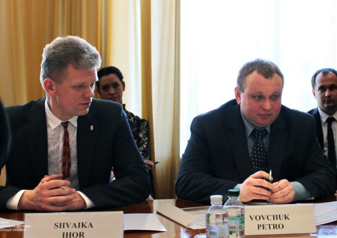 Екс-міністр аграрної політики Ігор Швайка та екс-голова Державної продовольчо-зернової корпорації Петро Вовчук