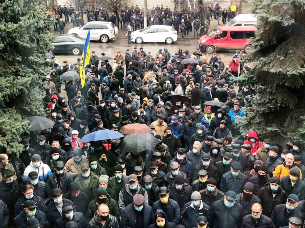 Протести шахтарів у Павлограді проти законопроєкту №3663 нардепа з ОПЗЖ Михайла Папієва