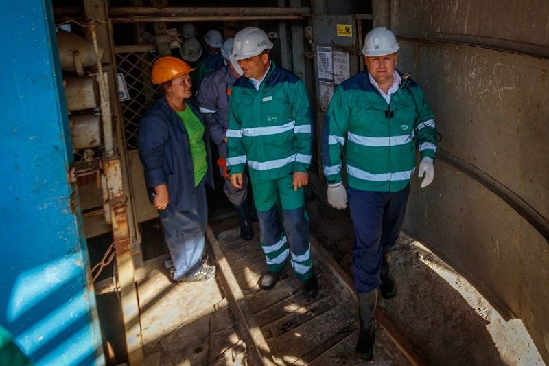 Прем'єр-міністр Володимир Гройсман і мер Борис Філатов оглянули будівництво «Центральної» станції Дніпровського метрополітену 3