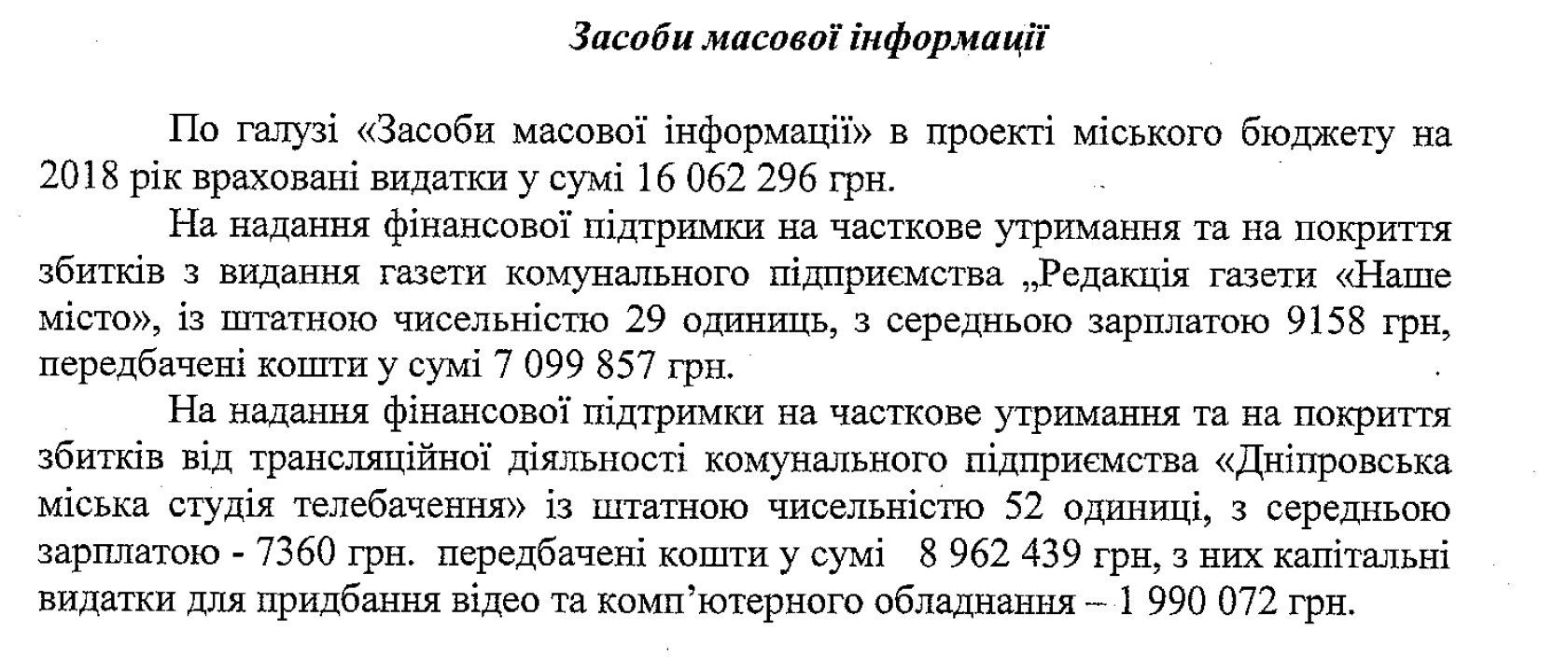 Коммунальное ТВ Днепра: убытки выполним и перевыполним 13