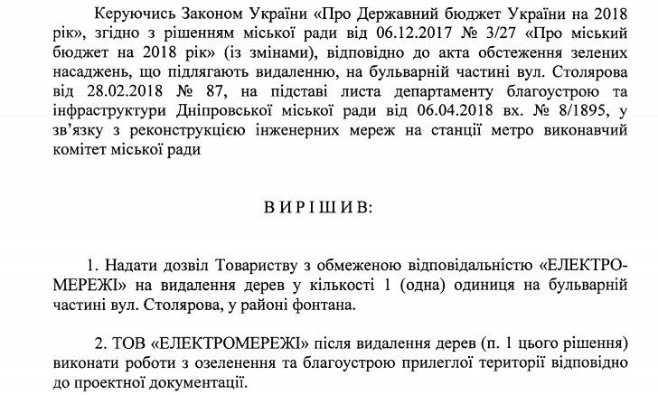 В Днепре вырубят деревья из-за строительства нового жилья и метро 1