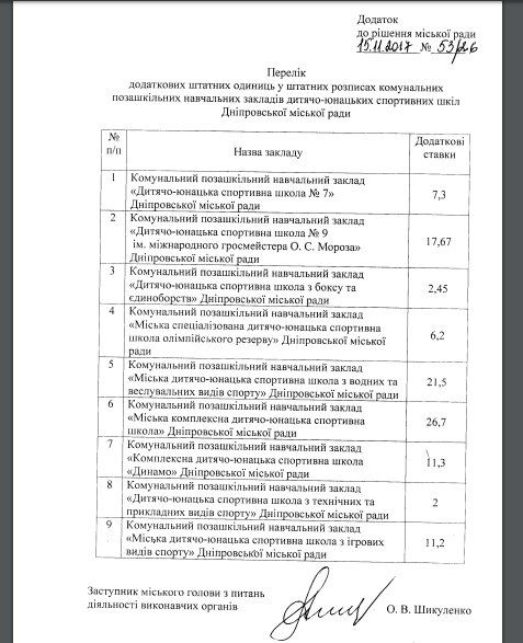 Оптимизация ДЮСШ Днепра: кто останется за бортом 1