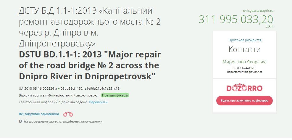 Аукцион и начало работ по ремонту Нового Моста в Днепре затягивается 1