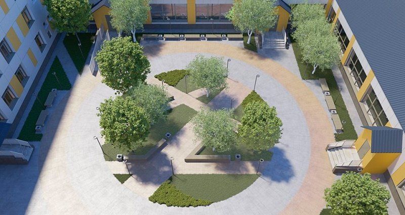 Внутренний дворик Магдалиновской школы