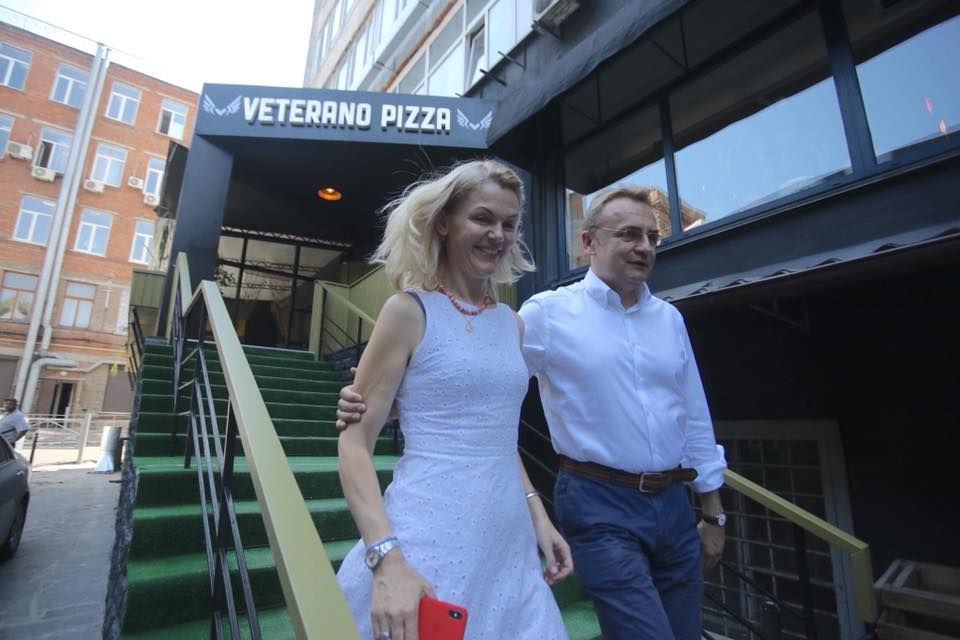 Андрей Садовой в пиццерии Veterano в Днепре