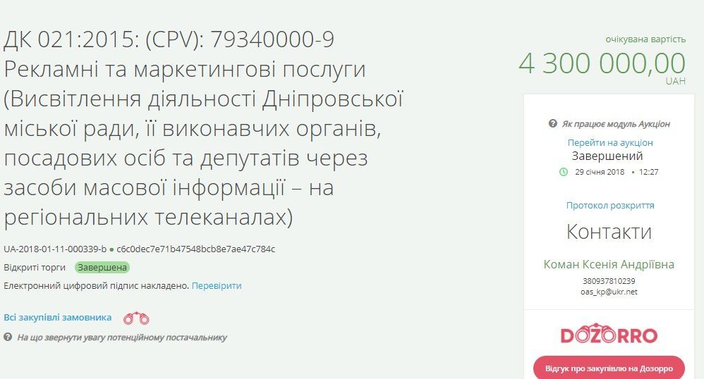 Сколько денег потратил горсовет Днепра на хвастовство в 2018 году 4