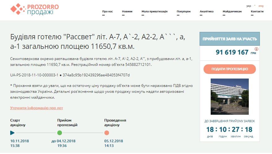 В Днепре продают легендарную гостиницу 1