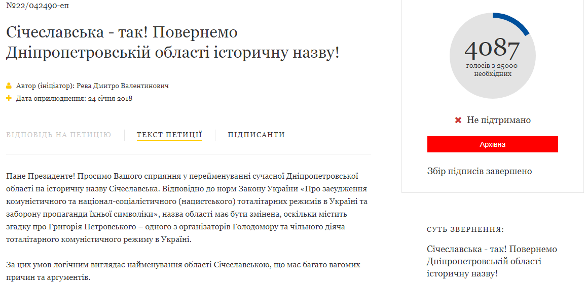 Почему Днепропетровская область не стала Сичеславской 2