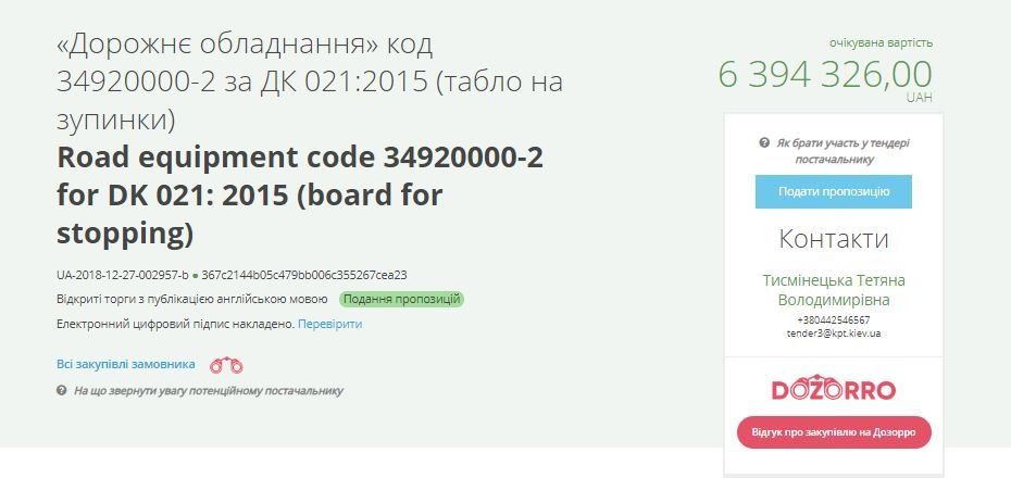 В Киеве на табло для остановок потратят 6 миллионов 1