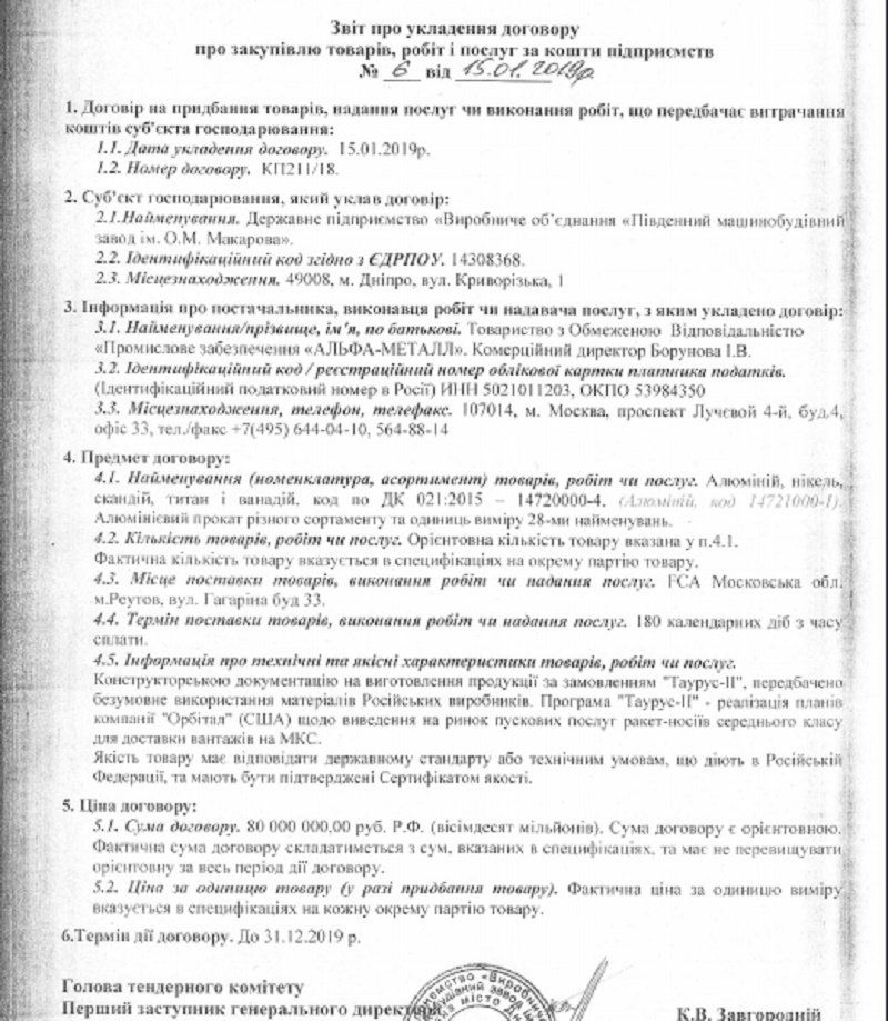 Южмаш купил российского алюминия на 80 миллионов 2
