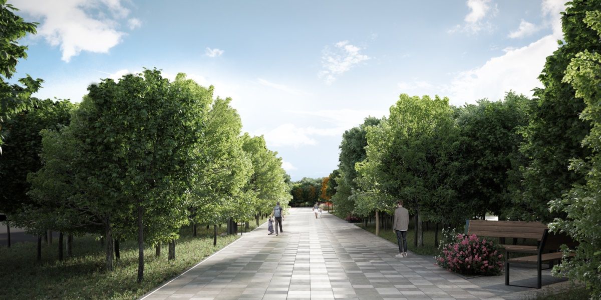 Пешеходная аллея вдоль Запорожского шоссе в Днепре: концепция, презентация, поддержка 3