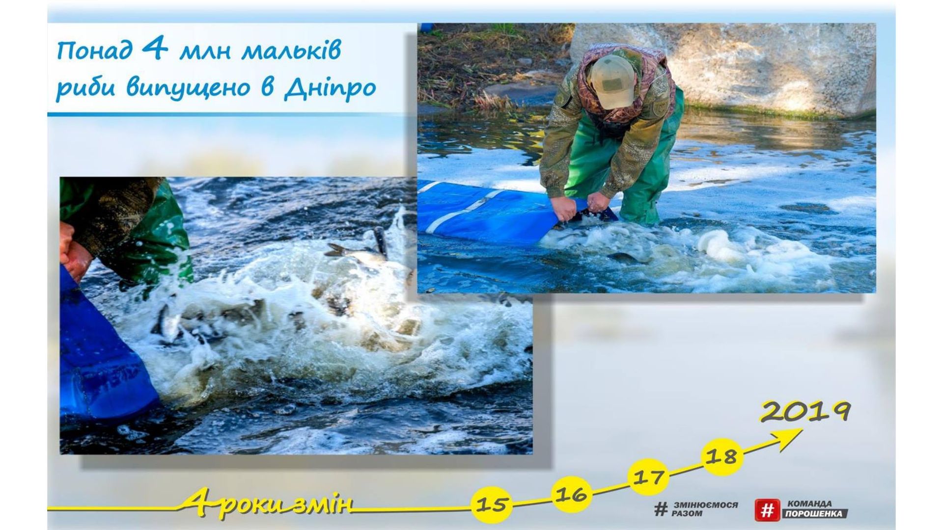 Зарыбление рек начатое ДнепрОГА продолжится и в будущие годы