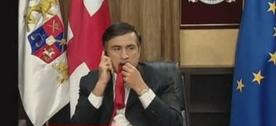 Этот инцидент с участием президента Грузии произошел в 2008 году