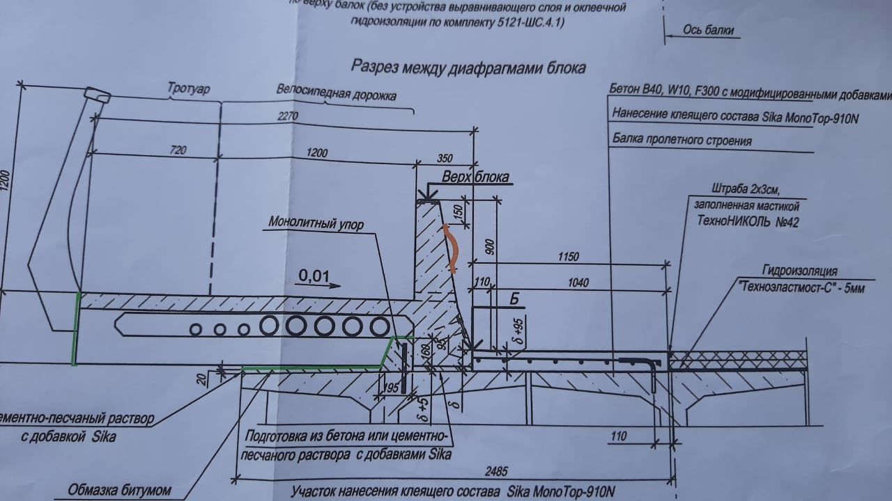 Красным отмечен буфер на отбойнике, но он есть только в проекте