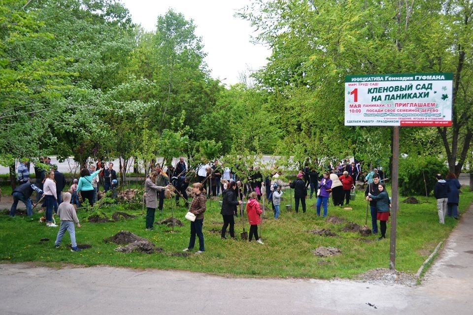 В Днепре команда Геннадия Гуфмана организовала посадку уже четырех семейных садов 12
