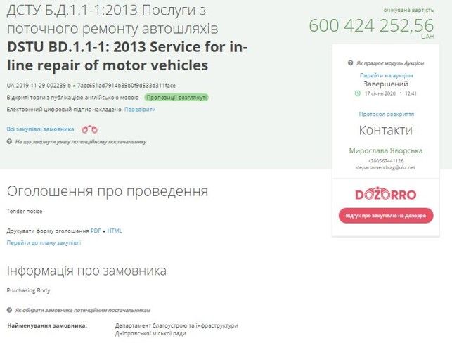 В Днепре фирма близкая к мэрии, займется ямочным ремонтом дорог за 593 миллиона гривен 1