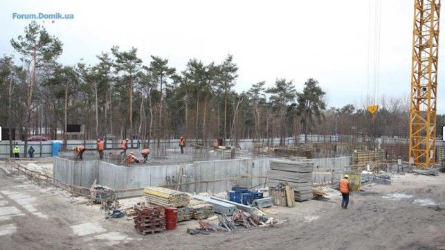 Фото строительной площадки. Дата: февраль 2016 года