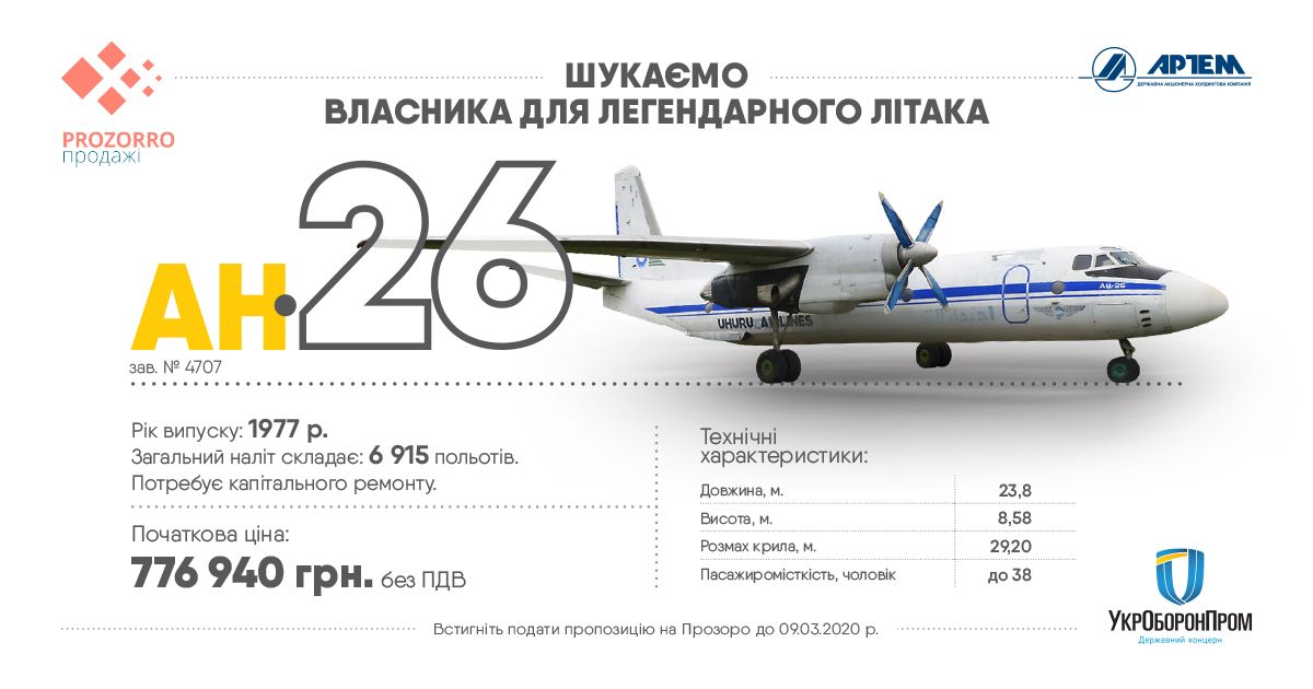 За сколько в Киеве Укроборонпром продает 3 самолета под музеи и рестораны 1
