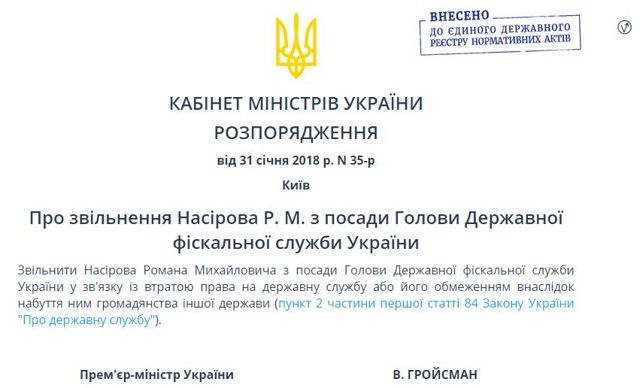 Суд в Киеве восстановил Романа Насирова на должности главы Государственной фискальной службы 2