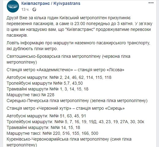 В Киеве закрыли метро: чем доехать до работы и домой, все маршруты 1