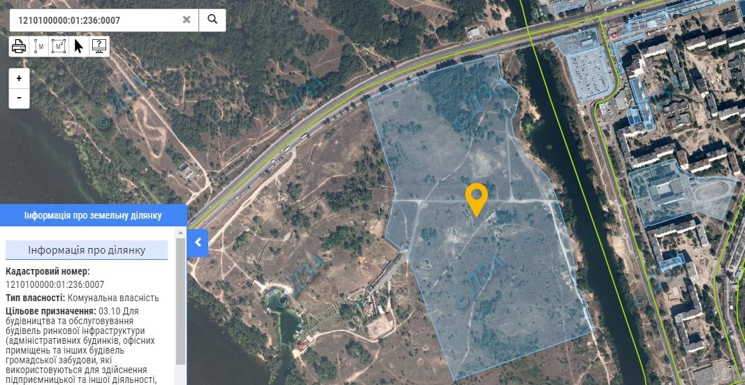 Фото участка, который был в аренде фирмы «АКС Україна»