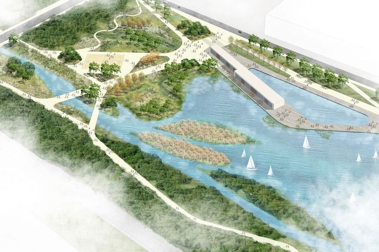 В Киеве власти хотят поливать парк, который еще не построили 1