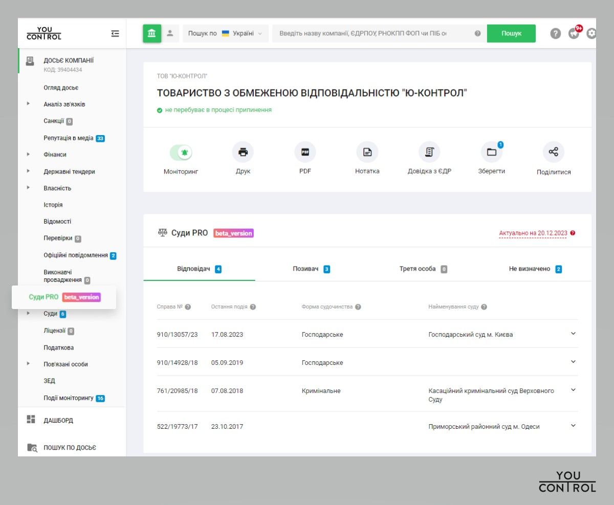 Блок "Суды PRO" расположен перед блоком "Суды".  Блок "Суды PRO" расположен перед блоком "Суды".