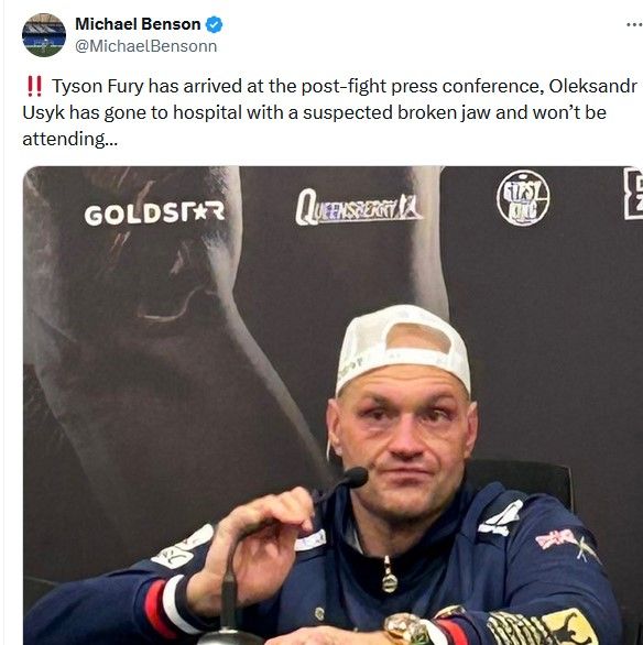 После победы над Фьюри Усику понадобилась помощь врачей 1