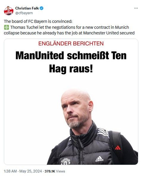 Экстренер Баварии может возглавить Манчестер Юнайтед 1