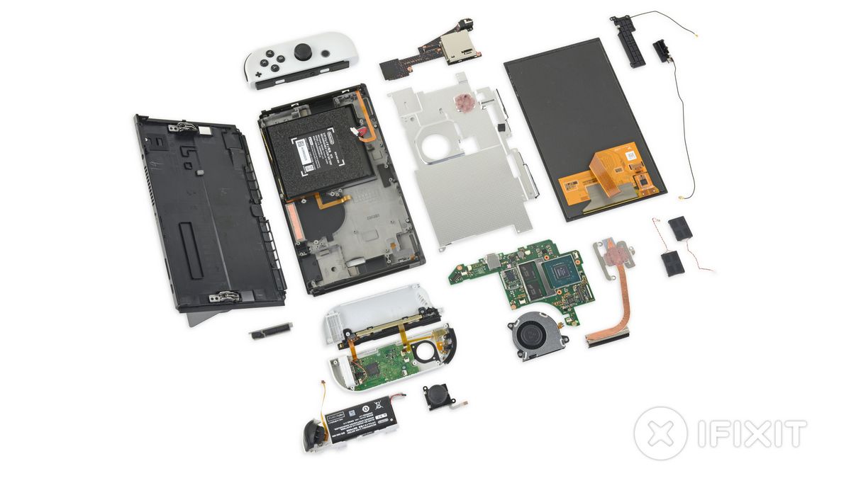 Специалисты iFixit полностью разобрали новую консоль Nintendo Switch OLED