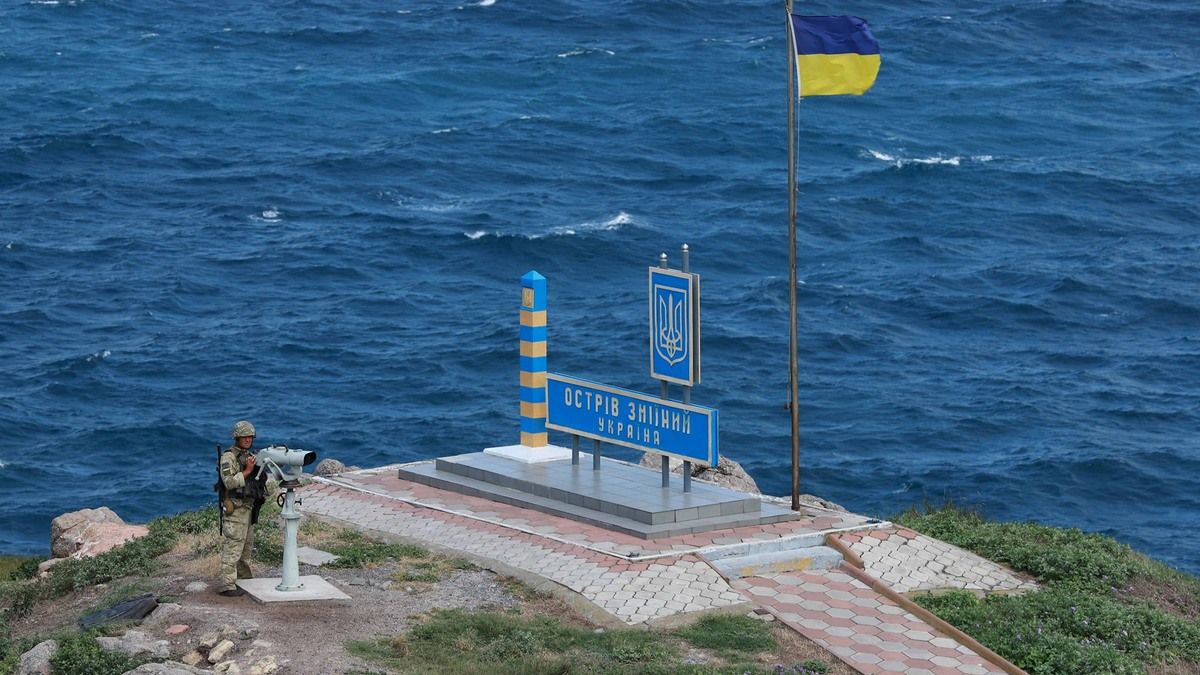Оккупанты обстреляли остров Змеиный из корабельных орудий