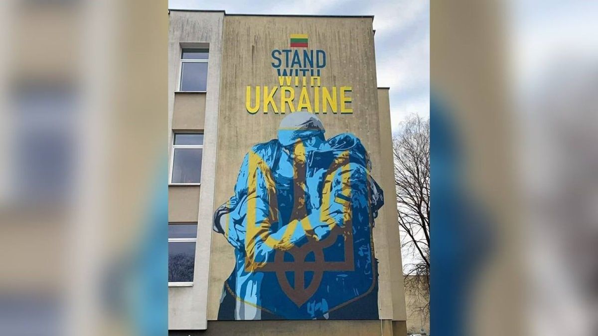 В Литве создали мурал в поддержку Украины