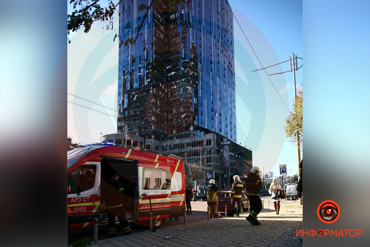 Пошкоджено будівлю 27-поверхового бізнес-центру 101 Tower у Києві