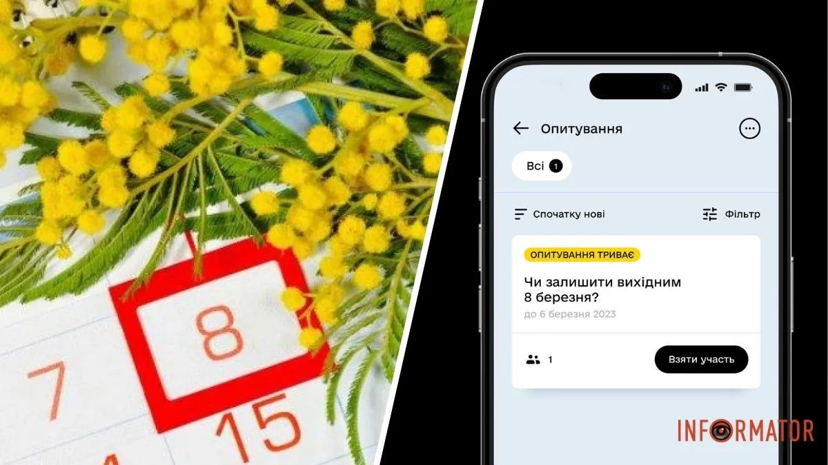 8 березня — робочий чи вихідний? У "Дії" запустили нове опитування