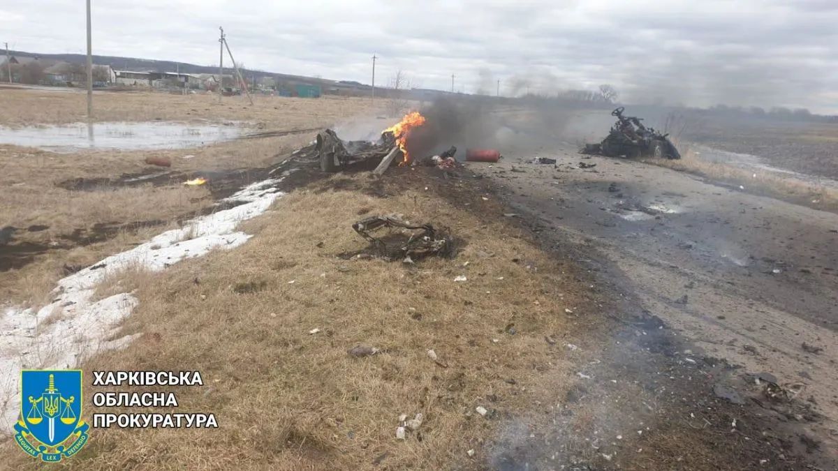 В Харьковской области российский снаряд попал в автомобиль и убил супружескую пару