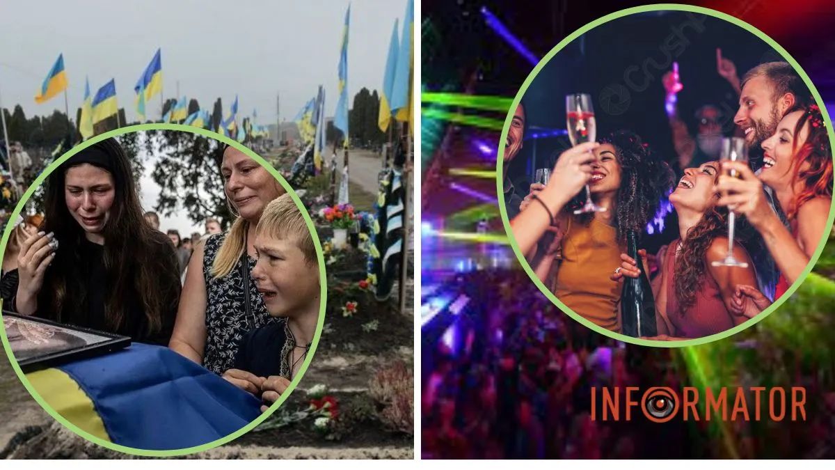 Нічний клуб, Дитина плаче на похороні батька