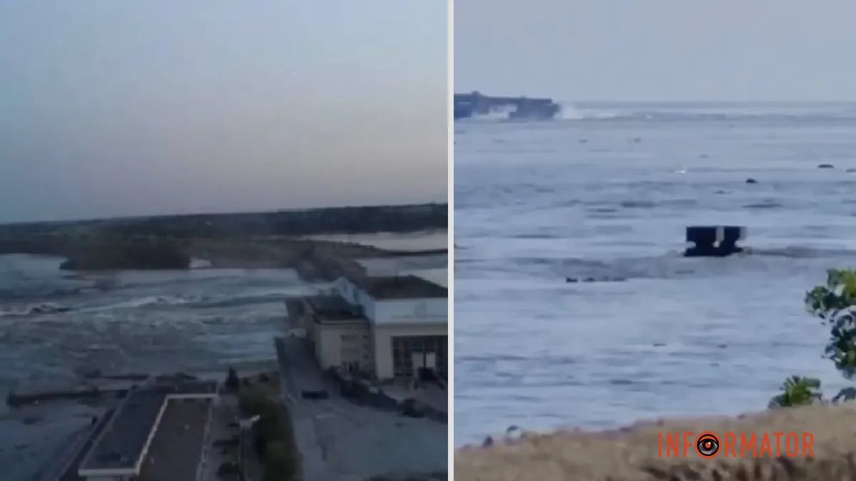 Каховська ГЕС під водою