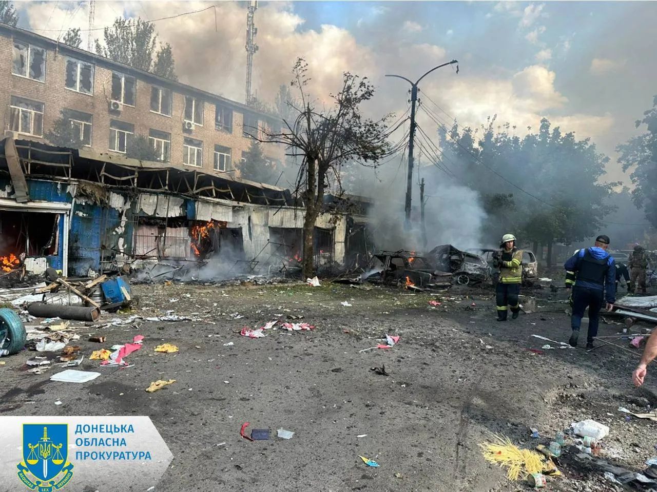 Рф вдарила по Костянтинівці ракетами. Фото: Прокуратура