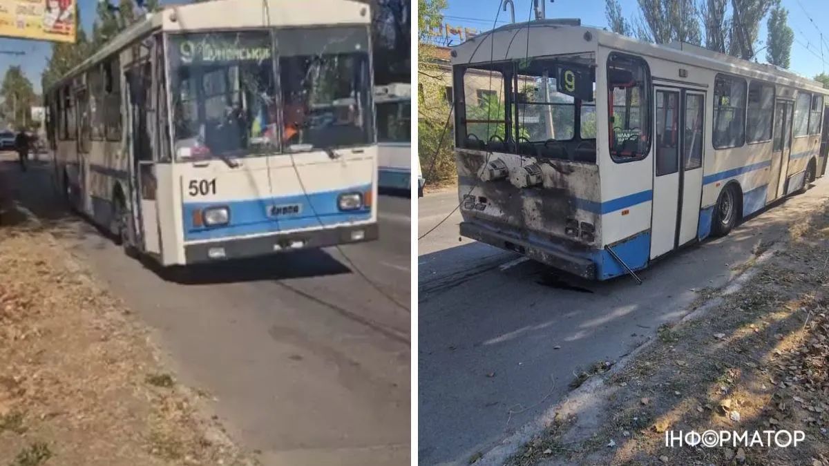 Окупанти обстріляли тролейбус у Херсоні