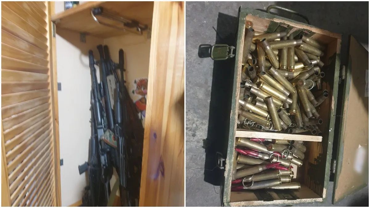 Автомати і набої. Фото: Прокуратура Київської області Автомати і набої. Фото: Прокуратура Київської області
