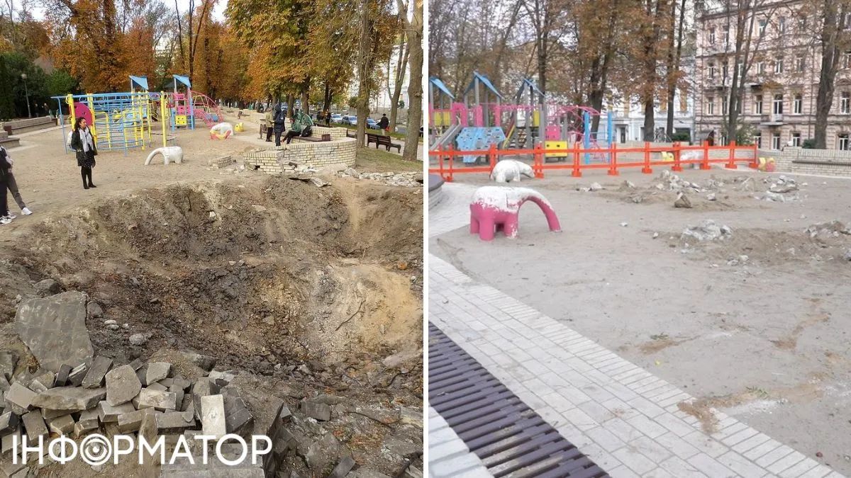 Площадка в парке Шевченко Киев Площадка в парке Шевченко Киев